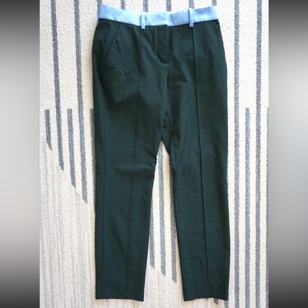 Tory Burch Sport Tech Twill Golf Pant Trousers Green Contrast Size 4